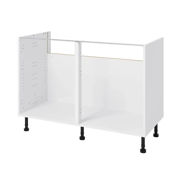 Castorama Caisson Bas De Cuisine GoodHome Caraway Blanc H. 72 Cm X L. 120 Cm vente en ligne pas cher 1