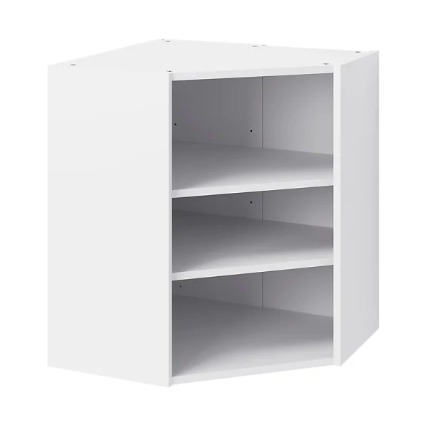 en ligne Castorama Caisson Haut D’angle De Cuisine 1 Porte GoodHome Caraway Blanc H. 72 Cm X L. 63 Cm 1
