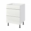 boutique en ligne Castorama Meuble Bas De Cuisine 1 Tiroir 2 Casseroliers GoodHome Stevia Blanc H. 72 Cm X L. 60 Cm 7