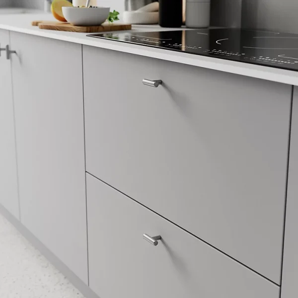 Castorama Poignée De Meuble De Cuisine GoodHome Annatto Effet Inox L. 5 Cm, 2 Pièces De Qualité 1