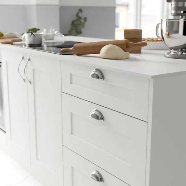 Castorama Poignée De Meuble De Cuisine GoodHome Chervil Effet Inox L. 9,46 Cm, 2 Pièces soldes officiel 1