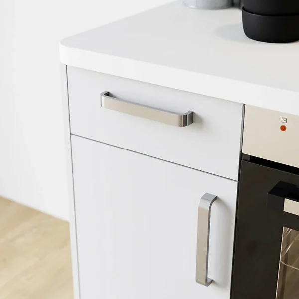 Castorama Poignée De Meuble De Cuisine GoodHome Epazote Effet Nickel L. 20 Cm, 2 Pièces soldes ligne 1