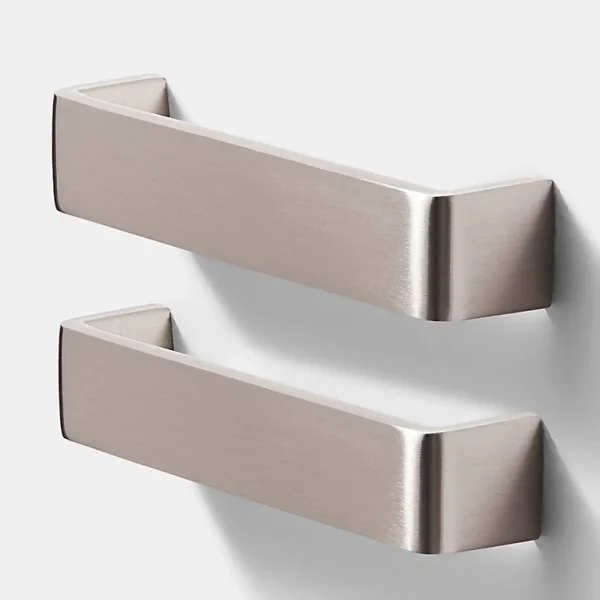 magasin en ligne france Castorama Poignée De Meuble De Cuisine GoodHome Gara Argent L. 13.6 Cm, 2 Pièces 1
