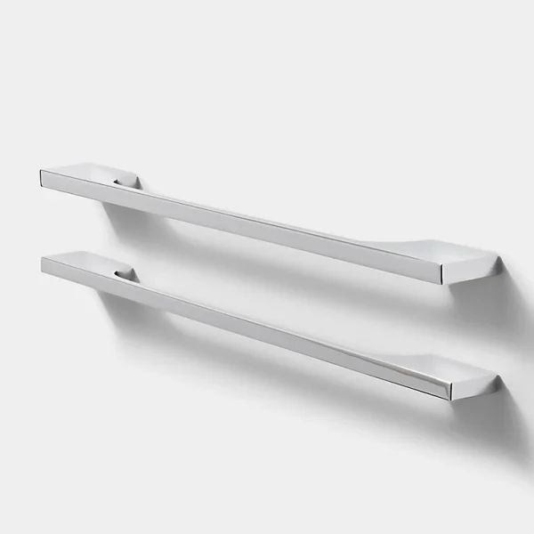 Castorama Poignée De Meuble De Cuisine GoodHome Hikide Argent L. 35.2 Cm, 2 Pièces Retour Facile et Gratuit 1