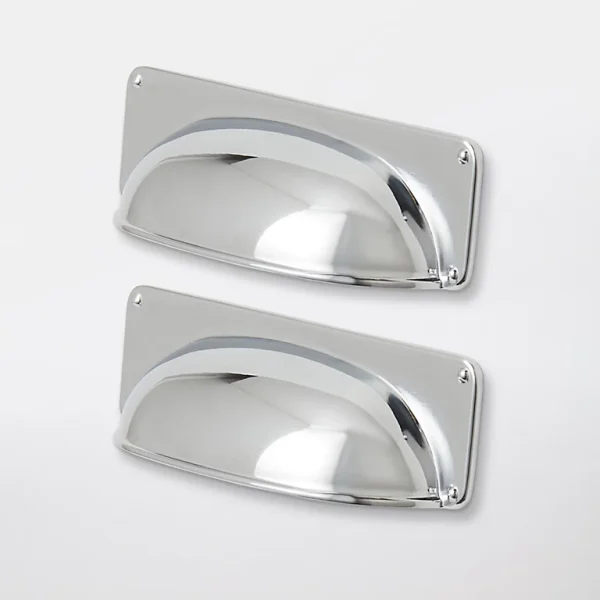 Castorama Poignée De Meuble De Cuisine GoodHome Juniper Argent L. 9.6 Cm, 2 Pièces Authenticité garantie 1