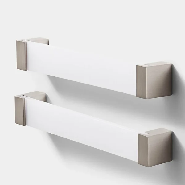 marques de renommée Castorama Poignée De Meuble De Cuisine GoodHome Mulco Blanc L. 20.7 Cm, 2 Pièces 1