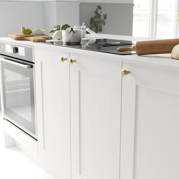 fashion pas cher Castorama Poignée De Meuble De Cuisine GoodHome Noix De Muscade Effet Laiton L. 3,2 Cm, 2 Pièces 1