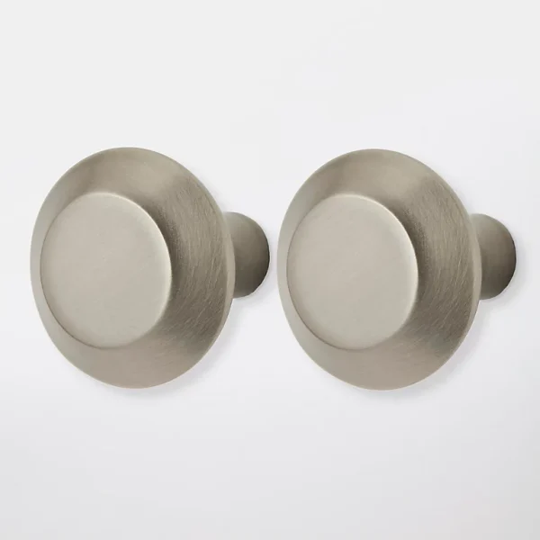 boutique en ligne france Castorama Poignée De Meuble De Cuisine GoodHome Nutmeg Argent L. 3.2 Cm, 2 Pièces 1